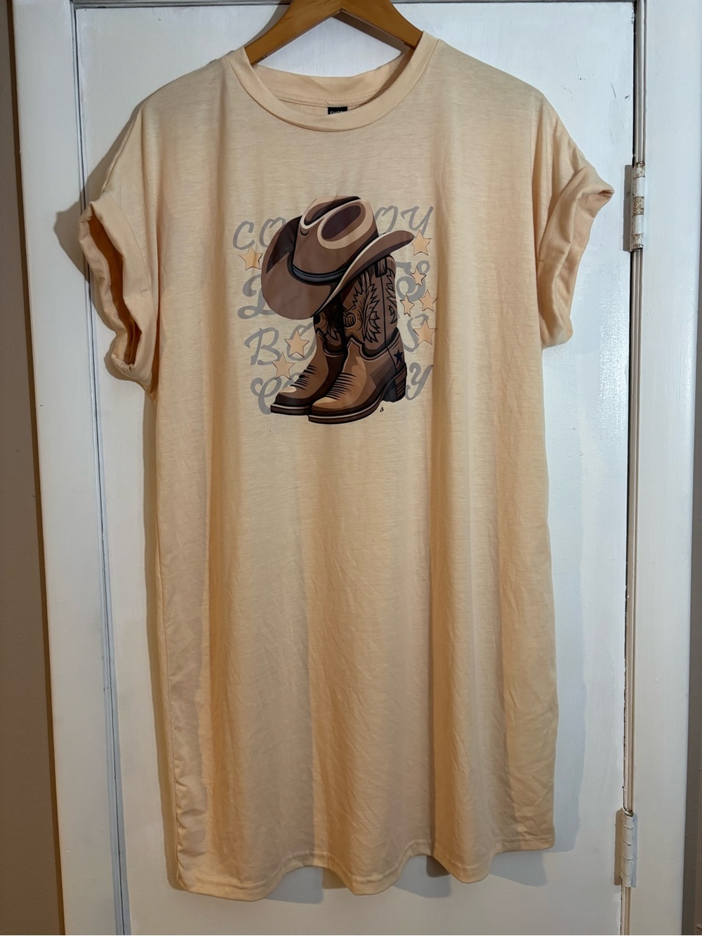 Emery Rose Lightweight Pale yellow t-shirt dress